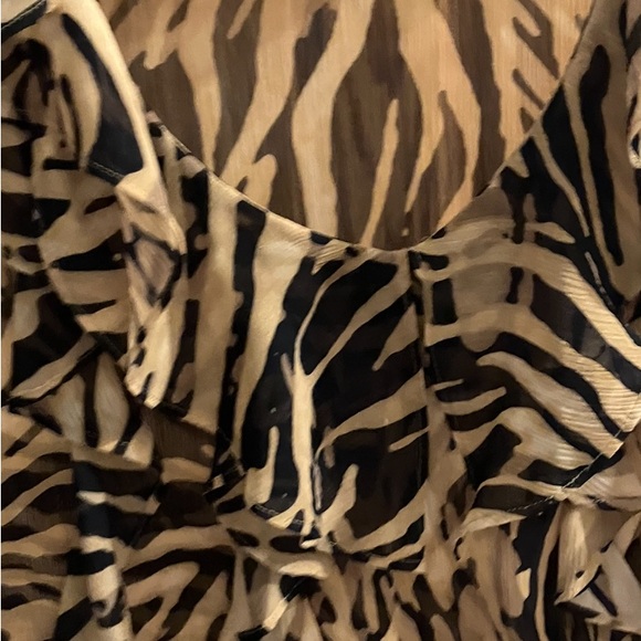 EUC ANNE KLEIN RUFFLED BLOUSE ELASTIC SLEEVES - Picture 12 of 12